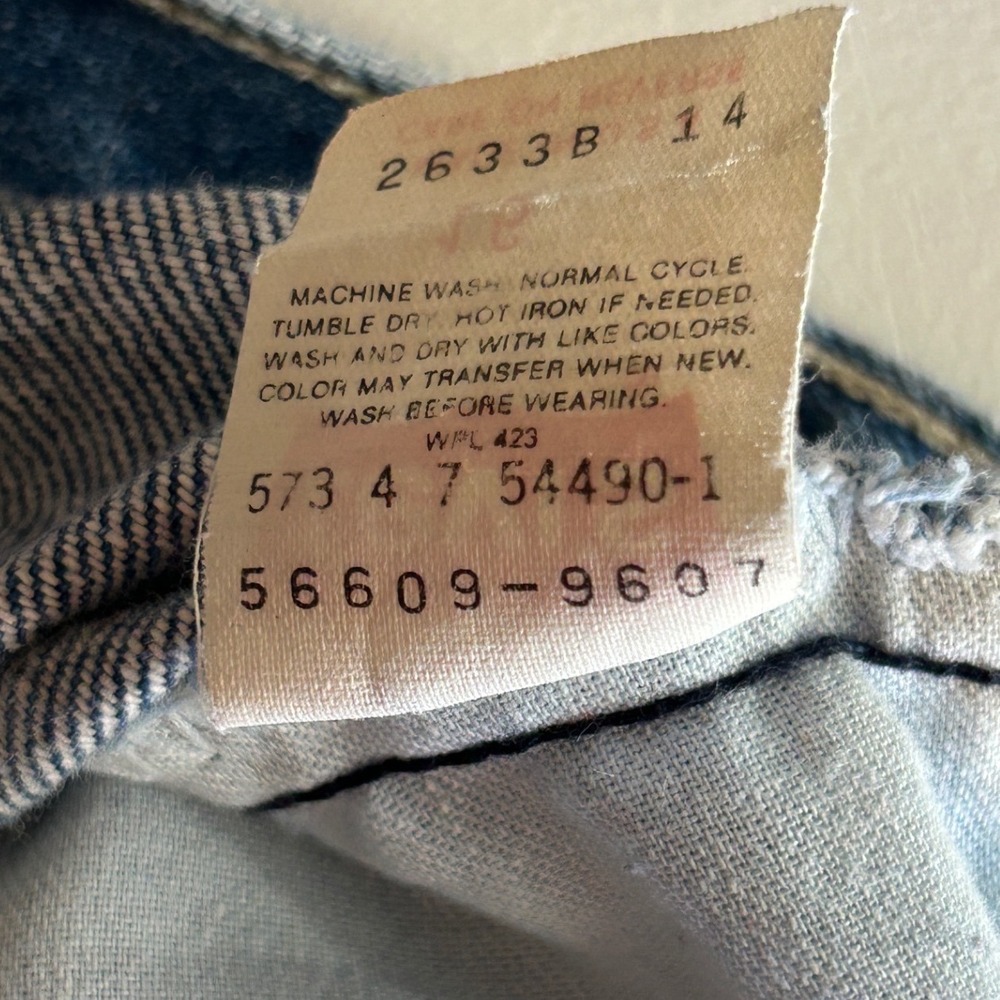 Vintage 90s Levi's Made in USA High Rise Pleated Mom Jeans Women's 16 30x31 - Picture 6 of 9